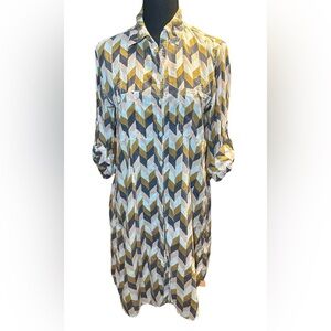 Roberta Roller Rabbit geometric tunic dress size S